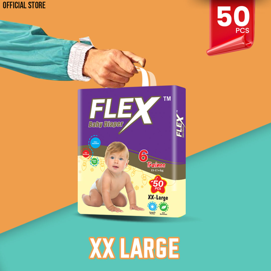 Flex Baby Diaper – Size 6, XX-Large – 50 Pcs